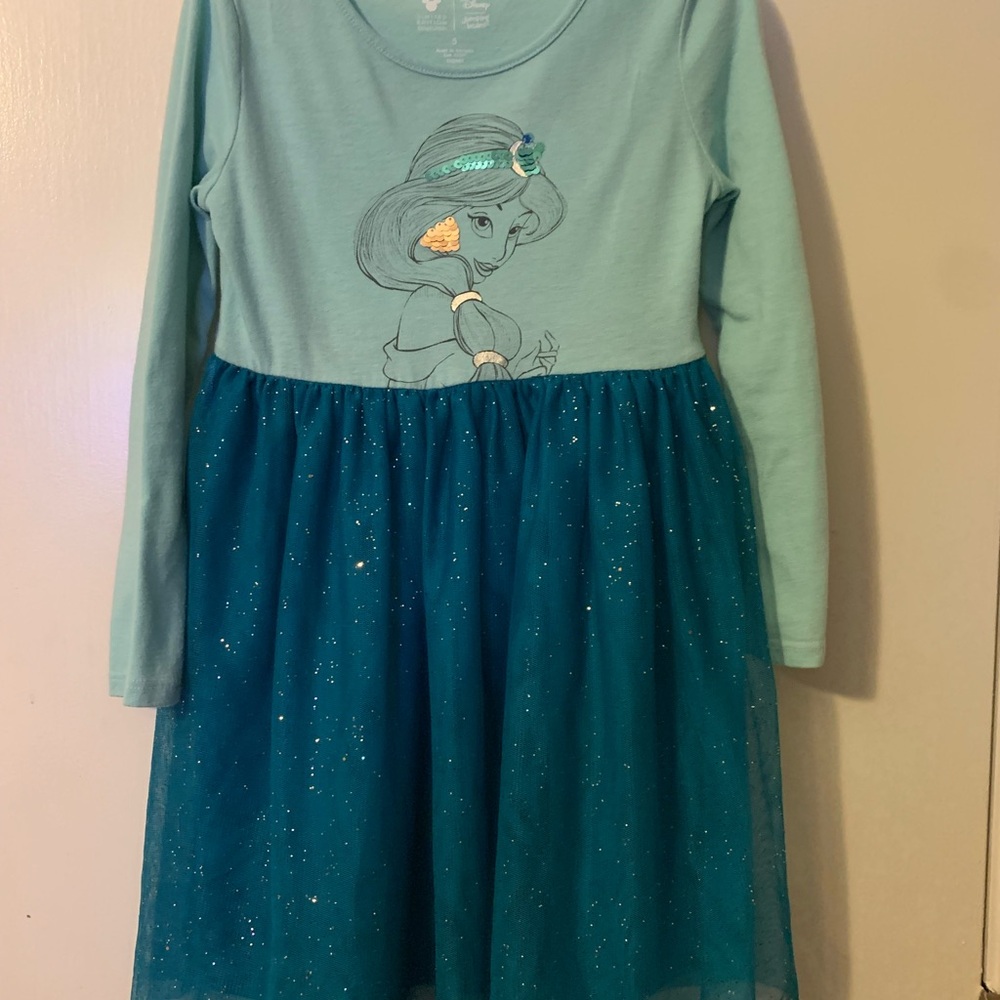 Disney Aqua Princess Jasmine Long Sleeve Dress